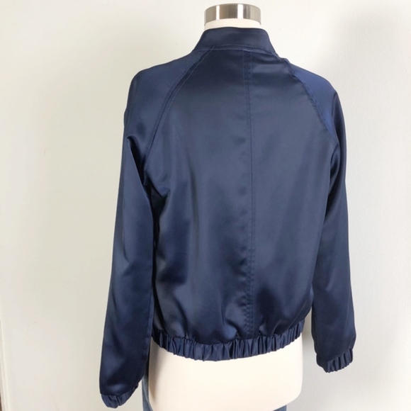 Mural Navy Bomber Jacket, Sz XS - Picture 3 of 6